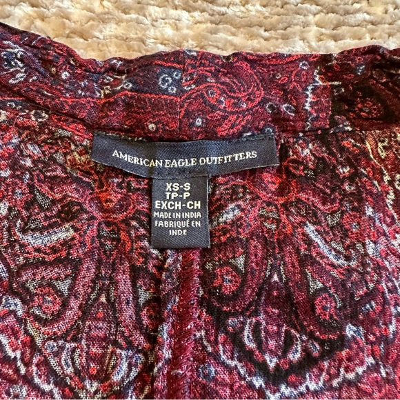American Eagle Paisley Floral Print Kimono - Picture 4 of 4